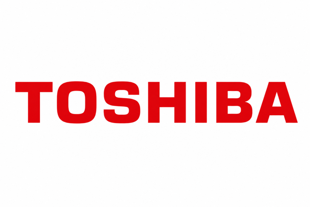 Toshiba elevator brand logo on a white background