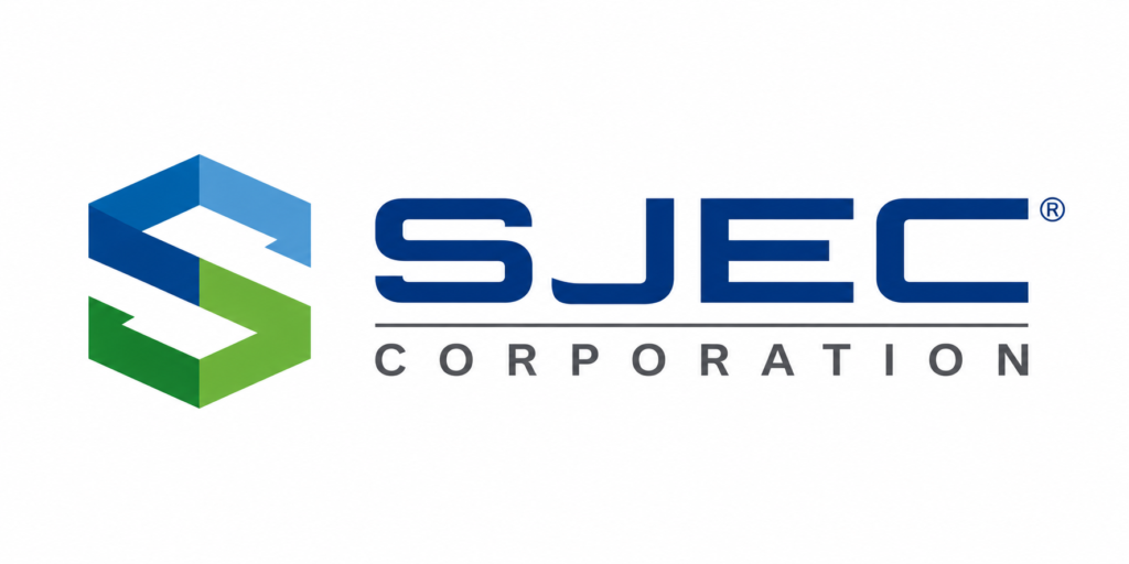 SJEC Corporation elevator brand logo on a white background